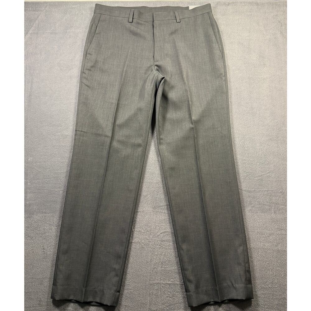 NWT John Henry Modern Fit‎ Dress Pants Slacks Charcoal Gray Size 34x30